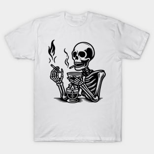 skeleton smoking T-Shirt